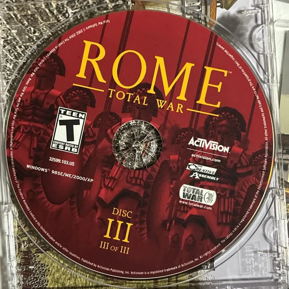 Vintage Y2K PC Windows Strategy Game Rome: Total War 2004